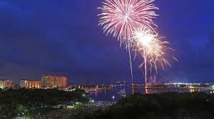 see fireworks around ta bay for july