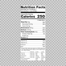 premium vector nutrition facts