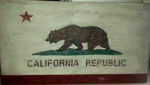 Distressed California Flag Wall Decor