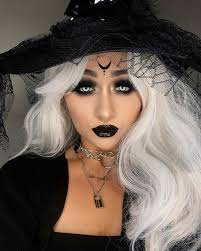 pretty witch makeup with cauldrons