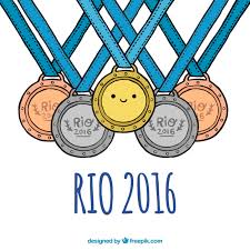 Goud , toegekend aan de winnaar; Medailles Voor Brazil Olympische Spelen Gratis Vector