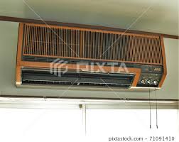 old air conditioner stock photo