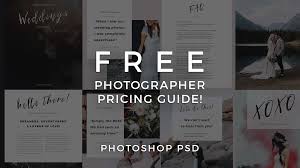 photography pricing template psd free