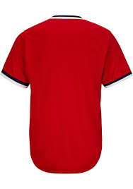 Cleveland Indians Mens Majestic Cooperstown Jersey Red 17259135