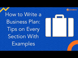 how to write a business plan tips on