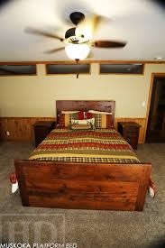 Custom Reclaimed Wood Platform Bed For