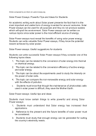 solar power essays another essay on solar power 