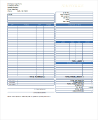 9 Job Invoice Templates Free Sample Example Format Download