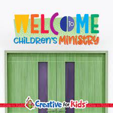 sunday school decal welcome to children