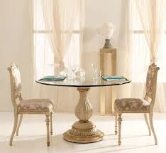 Round Glass Small Dining Table 4 Seater