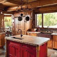 photos timber and log home kitchens