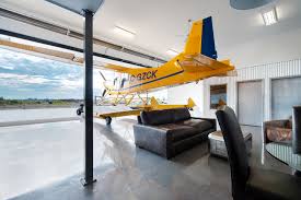 private airplane hangar contemporary