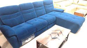 5 seater velvet stan wood l shape sofa