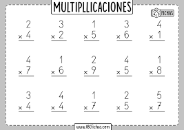 ejercicios de multiplicaciones