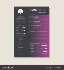 Resume Design Template With Background