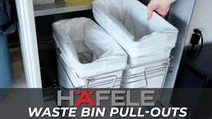 installing hafele waste bin pull outs