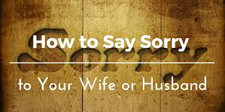 apologize to your wife or husband
