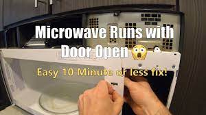 microwave runs with door open easy fix