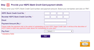 Select the credit card payment option and choose the registered hdfc bank credit card in the payment type option. 7 Easy Ways Of Hdfc Credit Card Online Payment 2021