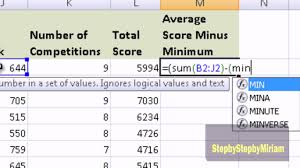 how to calculate scores in excel you