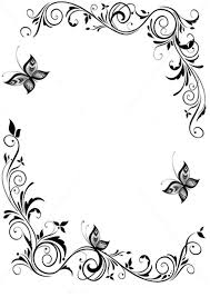 Simple Flower Page Border Designs 13 736 X 1041 Making