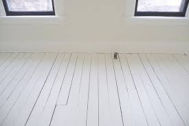 white painted floor back room door
