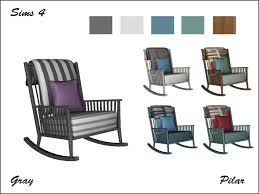 the sims resource gray rocking chair