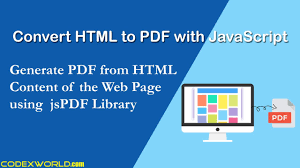 convert html to pdf using javascript