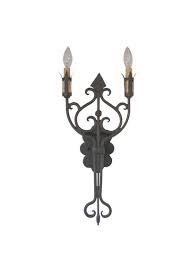 Wrought Iron Halenza Double Candle