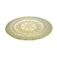 Gold Patterned Glass Charger Plate