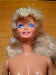 1966 barbie doll blonde hair blue eyes