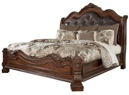 ledelle queen sleigh headboard bed with