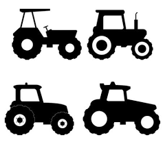 Farm Tractor Vector Art Icons And