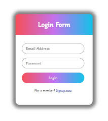 login form using html and css code