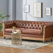 Kinzie Chesterfield Tufted 3 Seater Sofa With Nailhead Trim Black Midnight