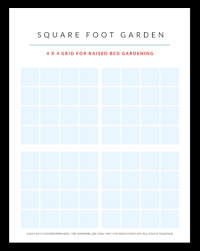 printable square foot garden planner