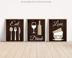 Kitchen Wall Art Eat Drink Love Prints