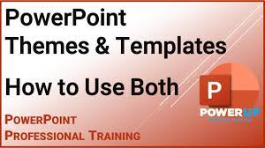 powerpoint themes vs templates what s