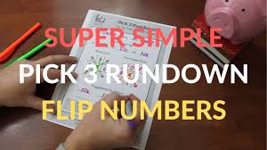 Simple Pick 3 Lottery Flip Number Rundown