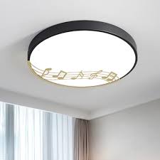From wikipedia, the free encyclopedia. Circular Metallic Flush Ceiling Light Modern Led White Black Flushmount Lamp With Music Notation Pattern Beautifulhalo Com