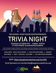 Add your logo, your text and swap out … Trivia Night Flyer Ashrae Puget Sound Chapter