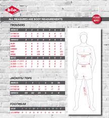 Lee Cooper Size Chart Discount Sports Clothing Equipment