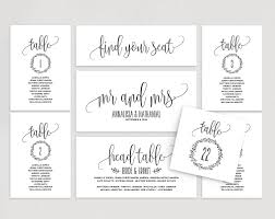 Wedding Seating Chart Seating Plan Template Wedding Seating Cards Table Cards Seating Cards Pdf Instant Download Bpb224_5