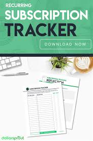As Simple As It Sounds A Subscription Tracker Printable Aimed At