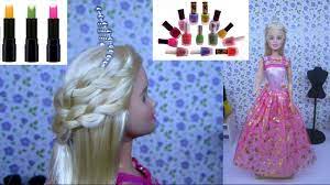 Đồ chơi trang điểm, làm tóc, sơn móng tay cho búp bê Barbie - Makeup for  Barbie dolls/ Ami Channel - YouTube