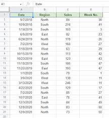 month in a google sheets pivot table