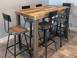 Reclaimed Wood Bar Table Restaurant