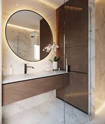 See more related results for. Rose Quartz Apartment In Kiev Ukraine On Behance Round Mirror Bathroom Stylish Bathroom Bathroom Mirror