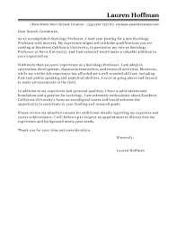 Cover Letter Professor Under Fontanacountryinn Com