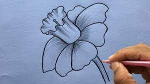 how to draw a flower step by step in 6